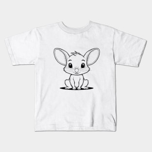 Cute Baby Bandicoot Animal Outline Kids T-Shirt